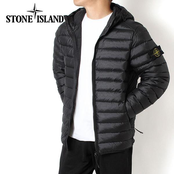 【美品】STONE  ブラック ガーメントライトダウン Ｍ Stone Island ストーンアイランド ガーメントダイ ナイロンメタル