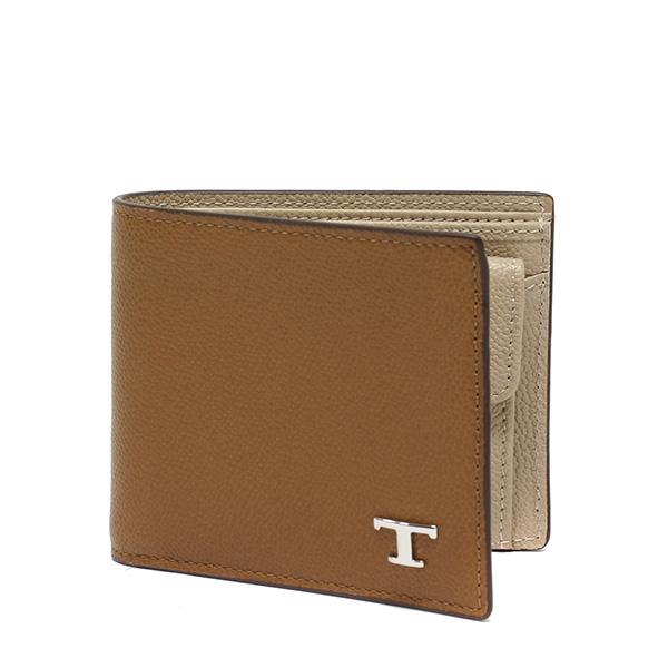TOD'S（トッズ） 26SS モデル TOD'S Tタイムレス 二つ折りレザー財布