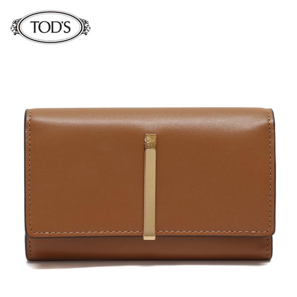 25SS モデル トッズ TOD'S ロゴプレート 三つ折り財布【KENIA SCURO