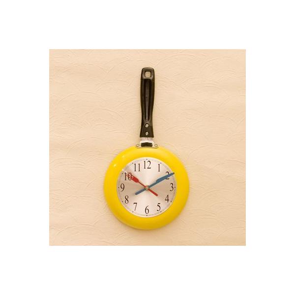 オシャレなウォールクロック 壁掛け時計 フライパン イエロー のレビュー クチコミとして参考になる投稿2枚 Roomclip Item