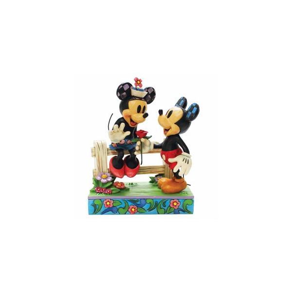 Disney Traditions ハンドペイント ミッキー ミッキーマウス フィギュア ミッキーとミニー 草原・デート ハンド