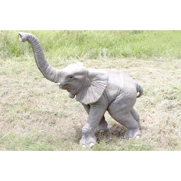 アニマルビッグフィギュア【鼻を上げる子ゾウ】（等身大フィギュア