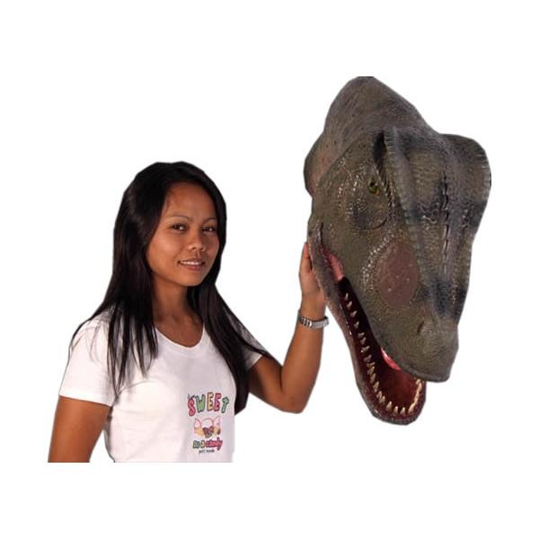 口を開ける アロサウルス 壁掛け 頭部 ビッグフィギュア（恐竜等身大