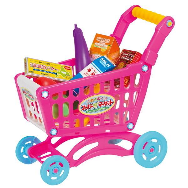 わくわくショッピングカート何を買おうか迷っちゃう。たくさん入れてお買い物！商品サイズ:パッケージサイズ：H225×W355×D55(mm)規格：■素材・成分：PS・PP■パッケージ：個別台紙対象年齢3才以上商品カテゴリー：お買い物ごっこ遊び...