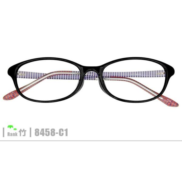 竹ネコメガネ 8458 C1 セルフレーム 薄型レンズ メガネ拭き ケース付き 素材の性質上 完売 顔幅の調整はできません