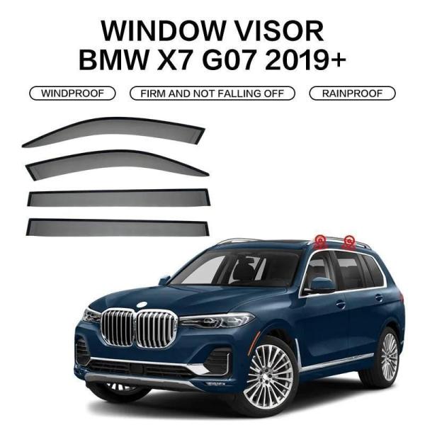 ウィンドウ バイザー BMW X7 G07 2019年-2023 ドア バイザー Weather シールドs ウィンドウ プロテクターs BMW X7 G07 