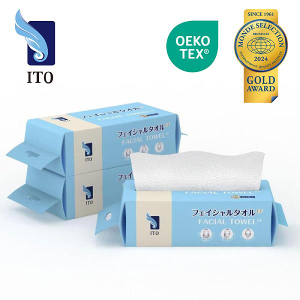 他サイト： ITO フェイシャルタオル EF【60枚入×3個】厚手 使い捨て フェイスタオル コンパクト 洗顔 化粧 メイク落とし クレンジングタオル 手拭き 肌荒れ対策 天然素材の商品画像