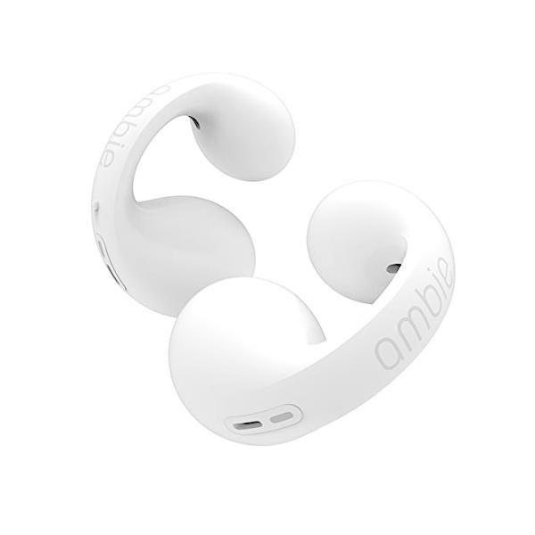 ambie sound earcuffs （アンビー サウンド イヤカフ）AM-TW01 WHITE 耳をふさがないイヤホン 完全ワイヤレス
