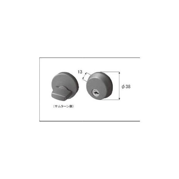 LIXIL/TOSTEM リビング建材用部品 ドア ラッチ錠：丸型シリンダー錠