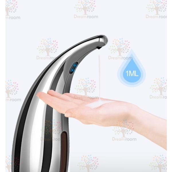 自動 ソープ ディスペンサー 300ml 【10シルバー】 オート タッチレス 非接触 手洗い石鹸 食器用洗剤 洗濯洗剤 多用途