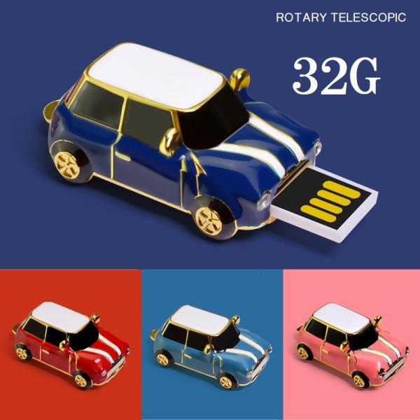 レトロカー 車型 USBメモリ 32G 車 可愛い おしゃれ プレゼント USB 写真 画像 動画 保存 pc パソコン メモリーカード USB 2.0 メモリ
