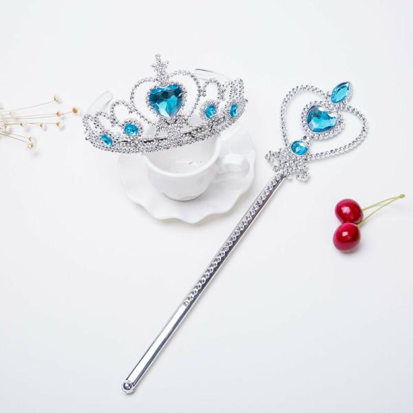 プリンセス ティアラ 魔法のステッキ 2点セット 子供 仮装 女の子 ステッキ 杖 コスプレ プレゼント リトルプリンセス おもちゃ アクセサリー