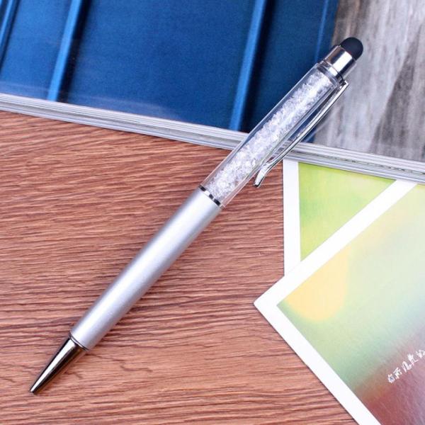 クリスタル スタイラスペン 【10】ボールペン機能付き プレゼント スマートフォン タブレット ラインストーン タッチペン