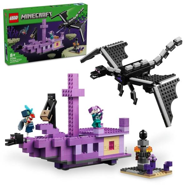 他サイト： レゴ(LEGO) マインクラフト エンダー ドラゴンとエンドシップ おもちゃ 玩具 誕生日 プレゼント ブロック 男の子 女の子 子供 Minecraft 21264の商品画像