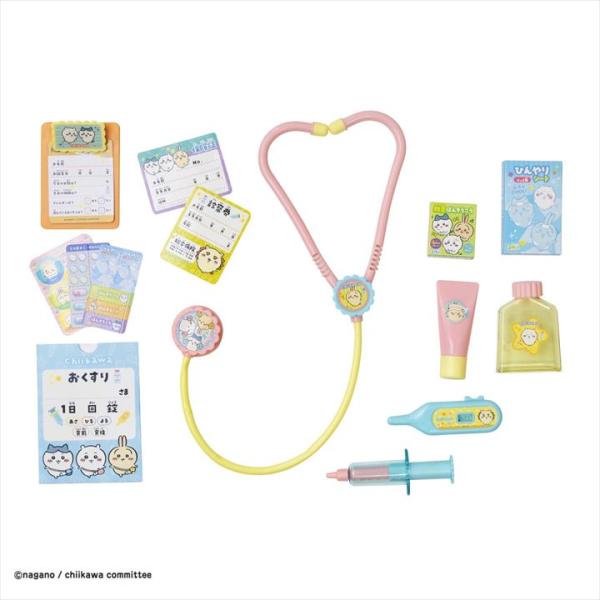 『ちいかわ お医者さんセット』ちいかわたちがデザインされた可愛くて楽しいお医者さんセットです！・パッケージサイズ：310×210× 30 mm・対象年齢：3歳以上