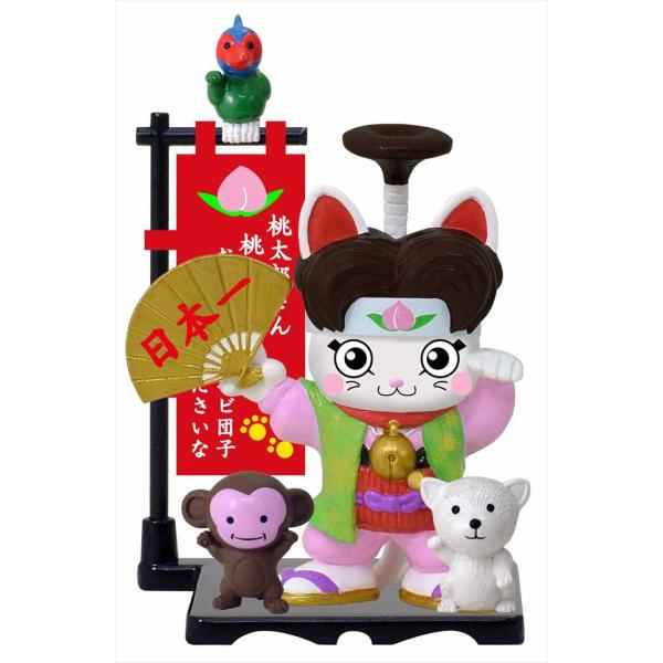 おとぎ招き猫シリーズ おとぎ桃太郎 マイスタージャパン ミニチュア フィギュア プレゼント ギフト おみやげ 贈り物 置き物 インテリア グッズ 猫 ねこ