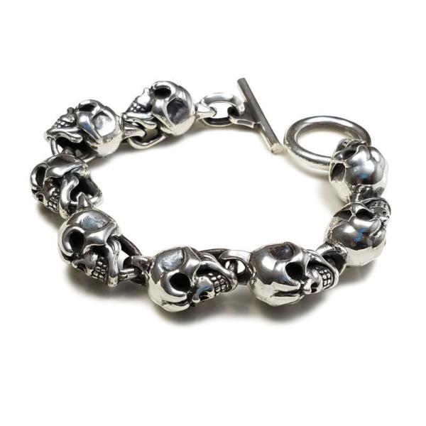 シルバー925 9連スカルブレスレット　83g imgrc0083814277.jpg