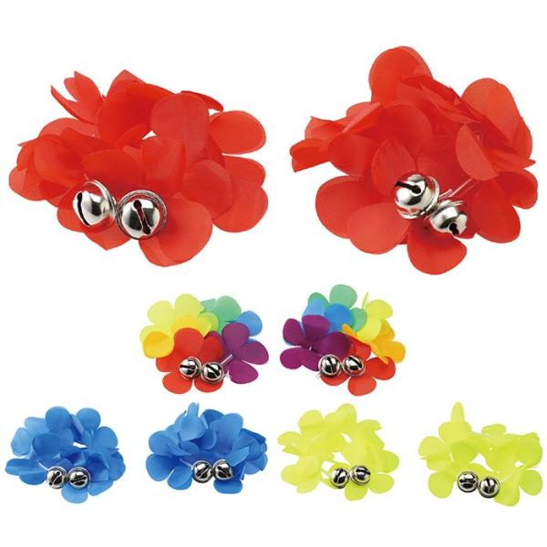 見た目も音も華やかな鈴付きのうでわ。カラーバリエーションは、赤(JAN：4521718146065/品番：14606)、レインボー(JAN：4521718146249/品番：14624)、青(JAN：4521718146256/品番：146...