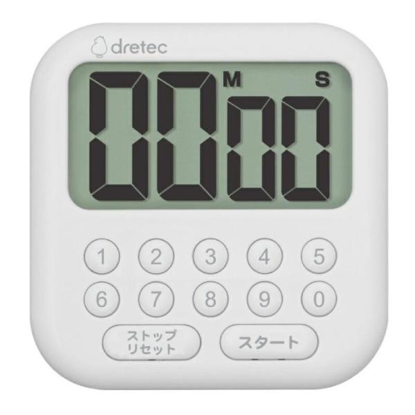 10キータイマーなので、1秒単位での時間設定もかんたん♪カウントダウン、カウントアップ、リピート機能があり、シンプルだけど使いやすい。