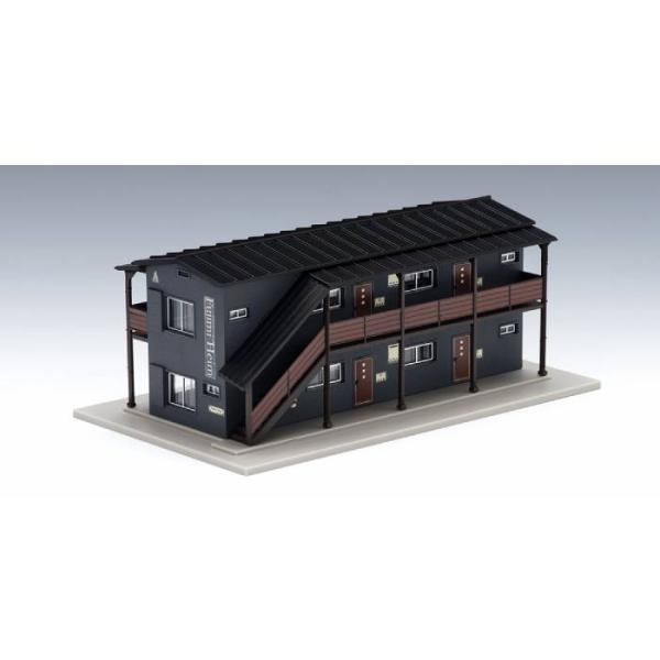 HOゲージ 建物 ストラクチャー セット ジオラマ用 A Nゲージ アパート ダークグレー 鉄道模型 ジオラマ ストラクチャー