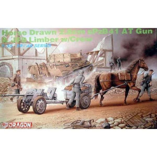 ドラゴン 1/35 WW.II ドイツ軍 2.8cm sPzB41 対戦車砲&リンバー w/兵士