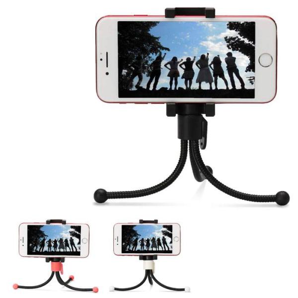 脚部にフレキシブルアームを採用し、自由に曲げ伸ばしすることができるスマートフォン用三脚です。三脚底面にしっかり固定ができる滑り止めパーツがついています。持ち運びにも便利なミニタイプです。胸ポケットなどに取り付けられる固定クリップがついていま...