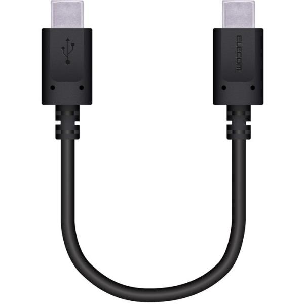 代引不可 スマホ・タブレット用USBケーブル USB(C-C) スタンダード USB Power Delivery対応 認証品 0.1m ブラック エレコム MPA-CC01PNBK