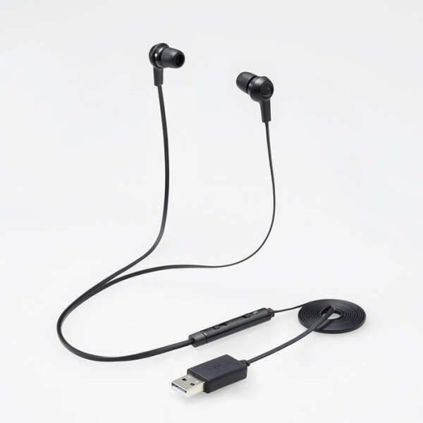 他サイト： 即日出荷 代引不可 ヘッドセット 有線 USB-Aコネクタ マイク付 ミュート機能 ブラック エレコム HS-EP17UBKの商品画像
