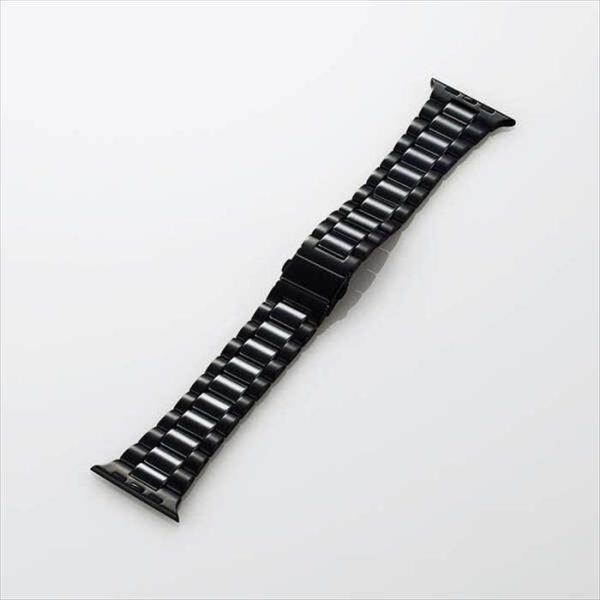 他サイト： 即日出荷 代引不可 Apple Watch 45/44/42mm セラミックバンド 3連タイプ ブラック エレコム AW-44BDCE3BKの商品画像