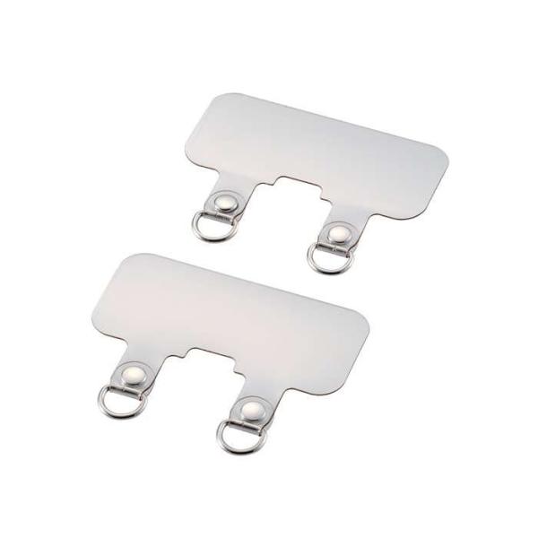 他サイト： 代引不可 スマホ ストラップホルダー シート スピーカー穴用 2口タイプ 2枚入り ストラップシート タグパッチ クリアの商品画像