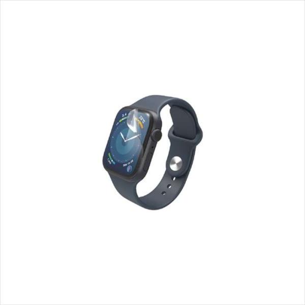 代引不可 Apple Watch Series 9 8 7 45mm 衝撃吸収フィルム スーパーAR 高透明 指紋防止 エレコム AW-23AFLAFPARRG