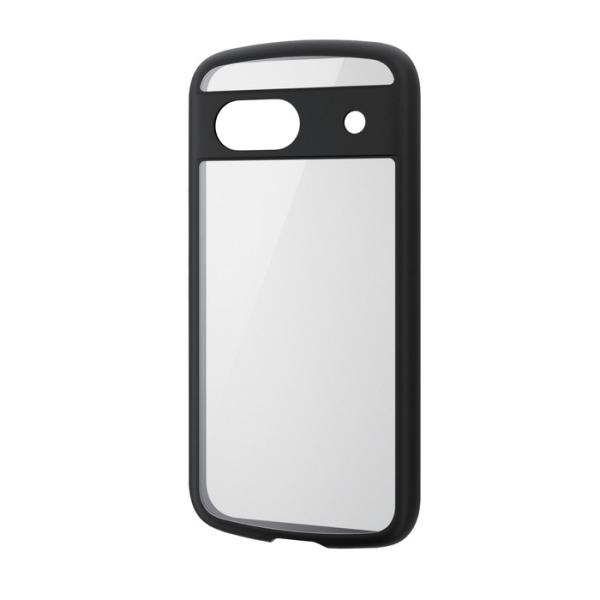 代引不可 Google Pixel 8a ケース ハイブリッド カバー 軽量 薄型 レンズ保護 ワイヤレス充電可 背面クリア ブラック エレコム