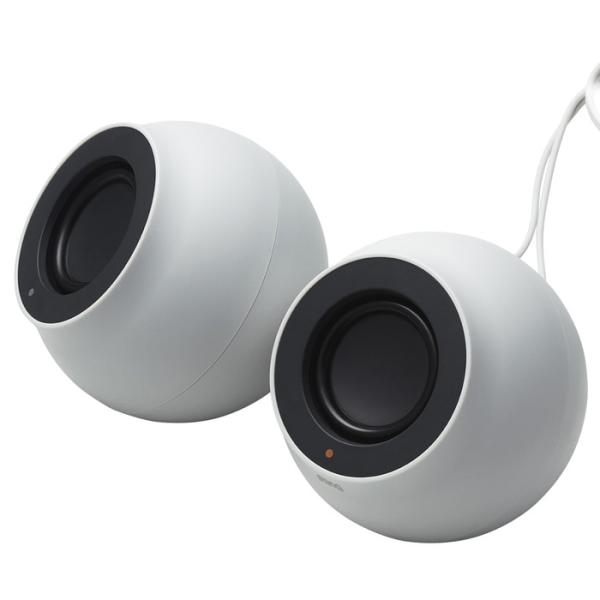 ■コロンとした球体ボディで暮らしの空間に自然になじむ、実用最大出力4.4Wの2.0chステレオスピーカー“Stina(スティーナ)”です。  ■AC電源を必要としないUSB電源タイプです。パソコンなどのUSB Type-C(TM)ポートから...