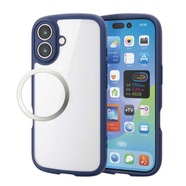 代引不可 iPhone 17 ケース ハイブリッド 衝撃吸収 軽量 薄型  極限保護 ネイビー