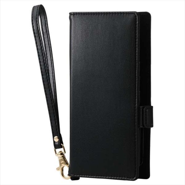 即日出荷 代引不可 スマホケース 手帳型 多機種スマホ対応 汎用 マルチケース Lサイズ ソフトレザー ブラック