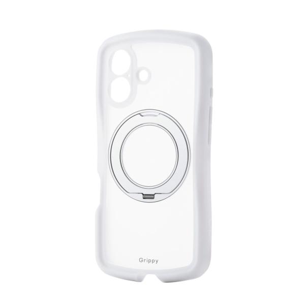 代引不可 iPhone17/Grippy/フレームカラー/極限/MAGKEEPスタンド/ホワイト エレコム PM-A25AGRSTKMWH