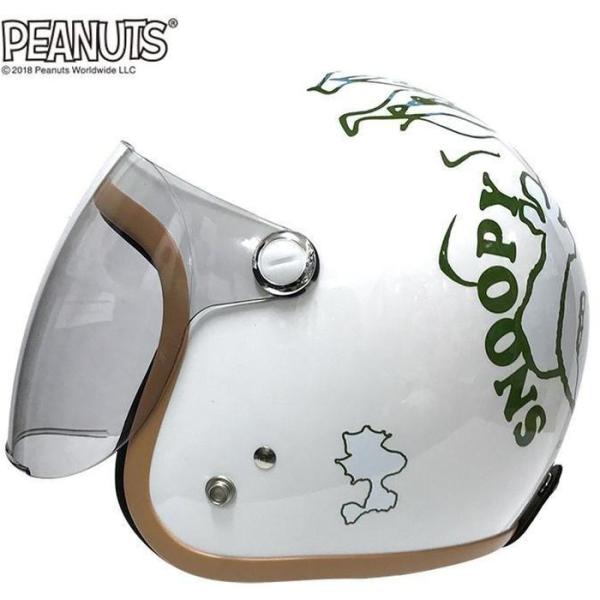 スヌーピーがデザインされたジェットシールドヘルメットです。