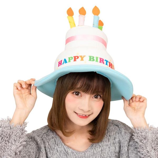 かぶりもん バースデーケーキハット 仮装 変装 かぶりもの おもしろ ジョーク 爆笑 宴会 コスプレ パーティグッズ バースデーケーキ 誕生日 ケーキ
