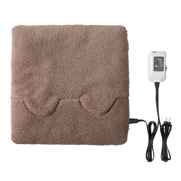 インテリアに調和するカラ―。あたたまりかたいろいろ。内側と裏側はマイクロファイバーの生地であったか。付加機能：丸洗い（カバーのみ）。ダニ退治。室温センサー。１２時間後自動OFFタイマー。2H、4H、6H選択可能。