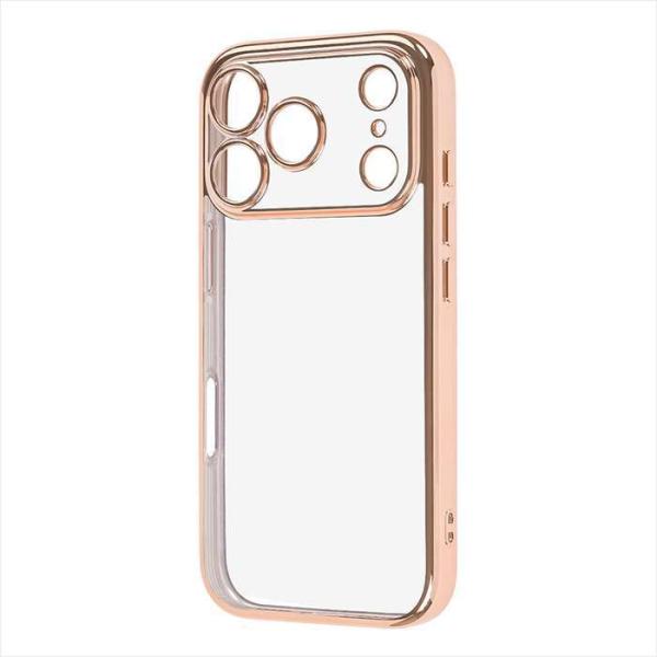 iPhone 17 Pro ソフトケース 精密設計 フレームメッキ / ピンク