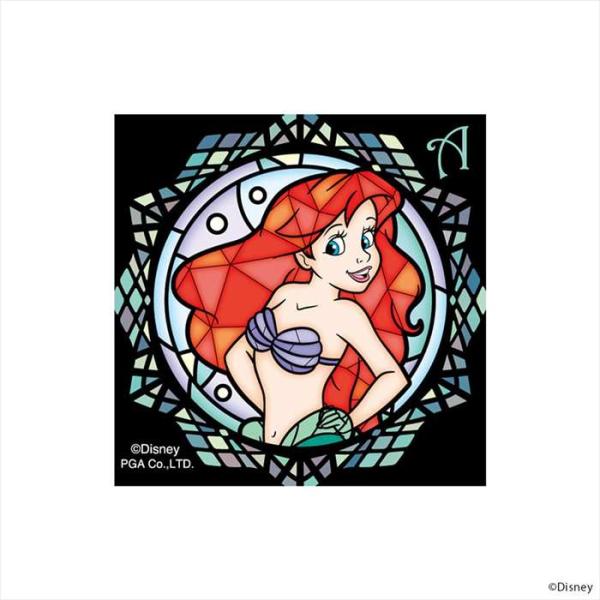 ステッカー シール ディズニープリンセス ステンドグラス調 アリエル