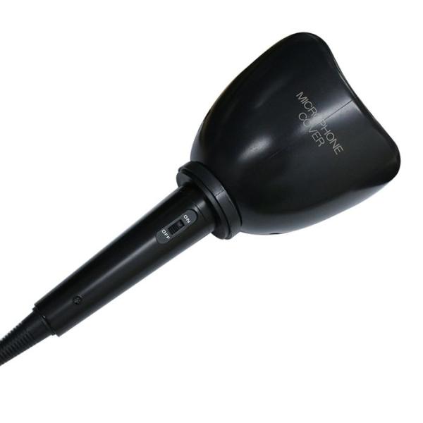 他サイト： マイクカバー 飛沫防止 防音効果 お家カラオケ スポンジ取り外し可能 ブラック アローン ALG-MICCKの商品画像