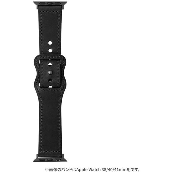 Apple Watch 42(Series 1,2,3)/44/45/46/49mm バンド 「CORVIN」 シンプルレザーバンド ブラック LEPLUS NEXT LN-AW49B15BK