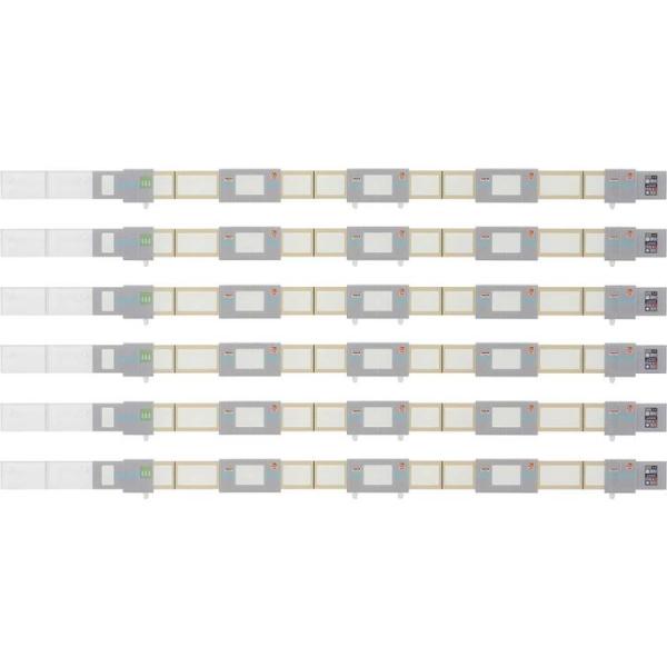 Nゲージ 着色済みストラクチャー ホームドア 水色・小窓有り・20m級 4ドア車用 6本組 2583