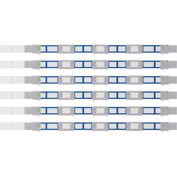 Nゲージ 着色済みストラクチャー ホームドア 青色ドア・小窓有り・20m級 4ドア車用 6本組 2591