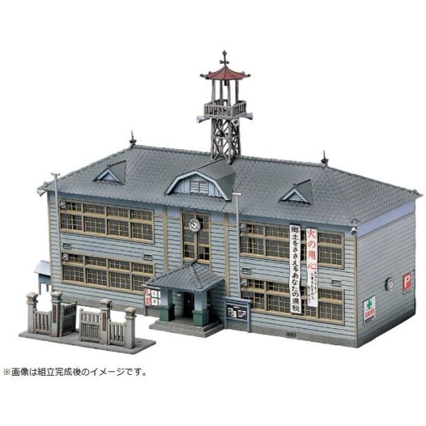 Nゲージ 着色済み 地方役場(ライトグリーン) 鉄道模型 グリーンマックス 2909