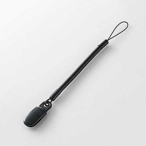 代引不可 スマートフォン用ストラップ/クリップストラップ/50cm/ブラック エレコム P-STCP50BK