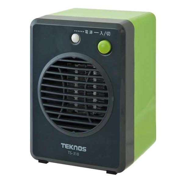 TEKNOS TS 311 静音DCモーター採用 ミニセラミックファンヒーター 300W グリーン TS311