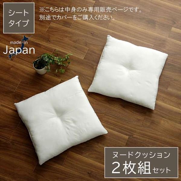 代引不可 ヌードクッション 国産 日本製 洗える シート 椅子用 アイボリー 約45×45cm 2枚組