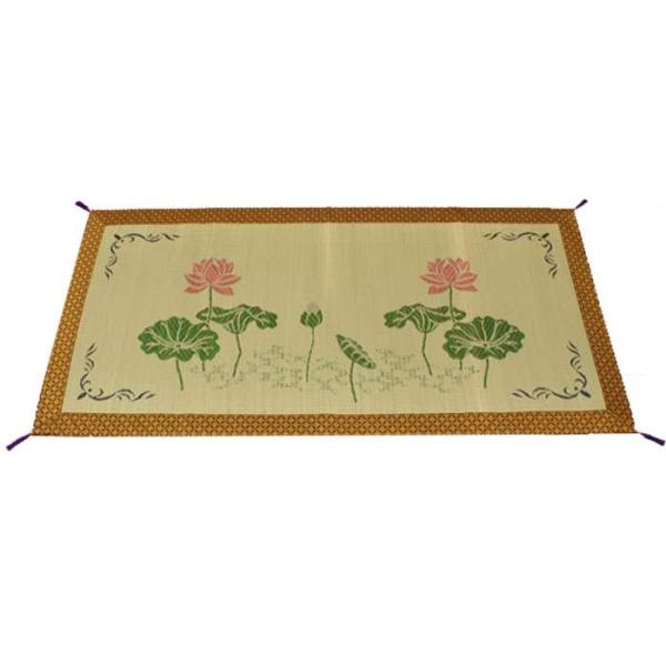 代引不可 ござ い草ござ 純国産 袋織 い草御前 仏前 蓮の花 約88×180cm 法事 法要 IKEHIKO 3109769